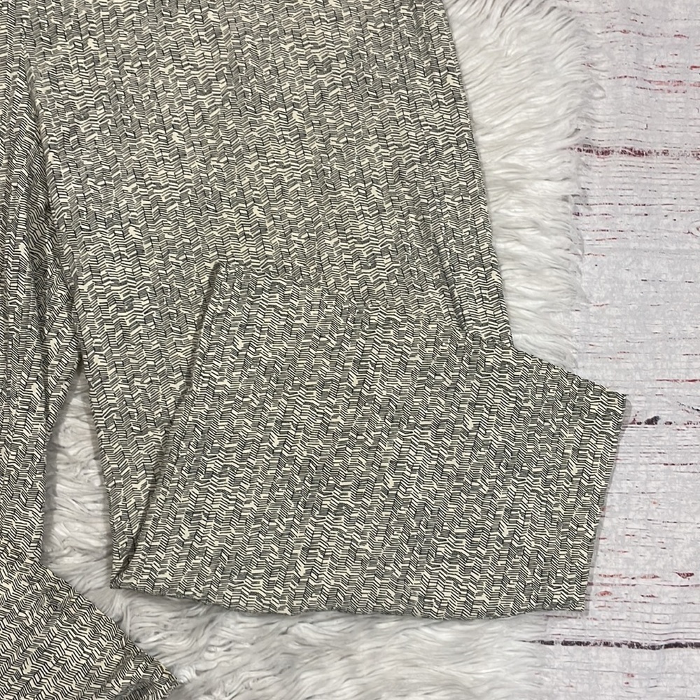 Eileen Fisher Ecru Broken Chevron Patterned Wide … - image 4